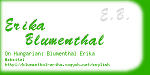 erika blumenthal business card